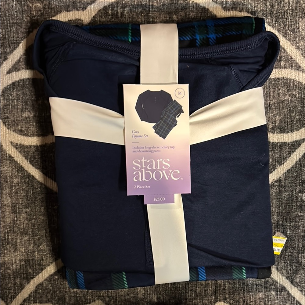 NWT Stars above 2 piece navy cozy pj set